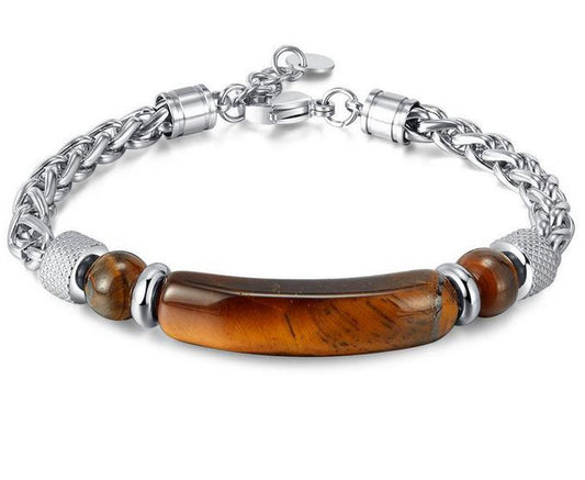 Tigers Eye Mens Bracelet