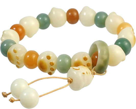 Exquisitely Carved Cat Paw  Bodhi Bracelet